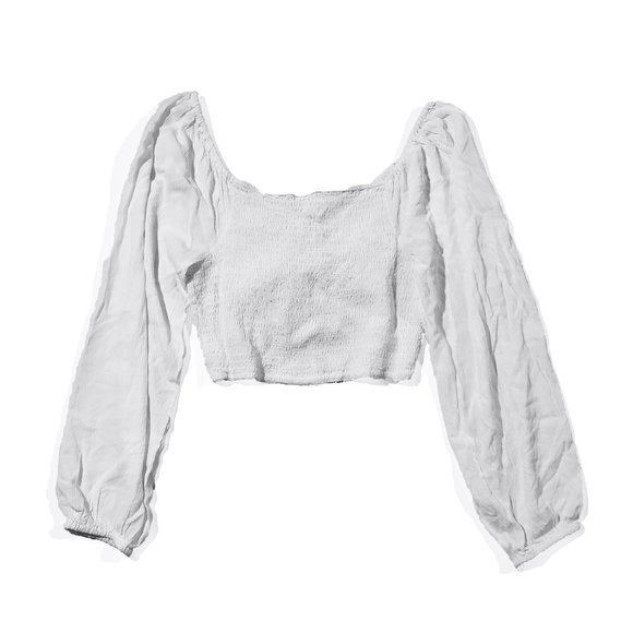 Aeropostale Womens White Drawstring-Front Cropped Top (Size - see pictures) - Picture 6 of 6